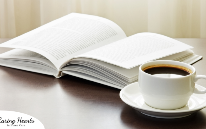 Taking some quiet time for yourself to read a book and have your cup of coffee can help you manage the stress that many caregivers face.