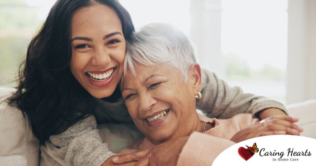 A happy, stress-free caregiver thriving in her career.