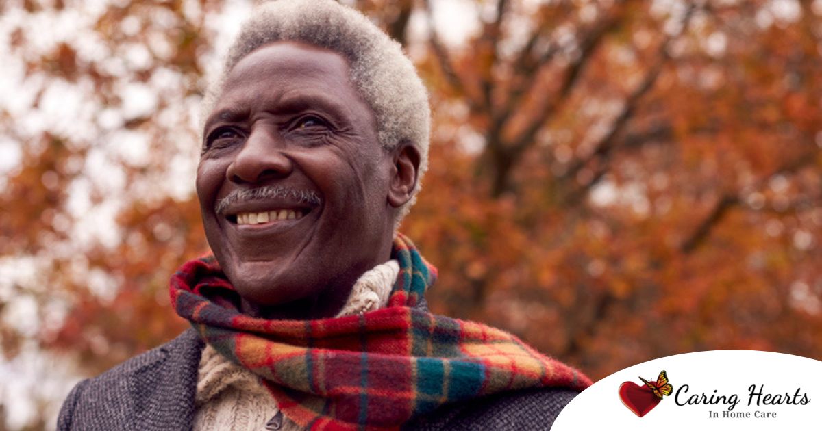 Senior home care helping a senior to manage seasonal depression.