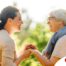 Caregiver provides at home senior services to an elderly loved one