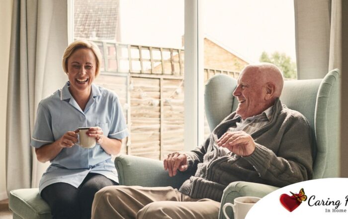 A caregiver provides Memory Care at Home to a senior