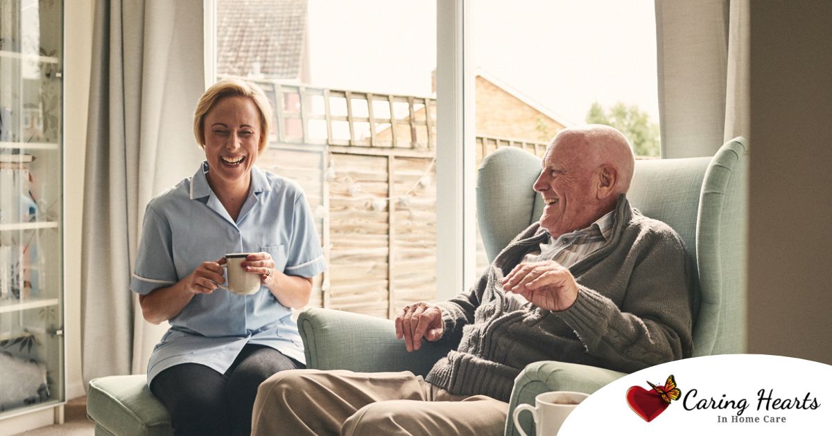 A caregiver provides Memory Care at Home to a senior