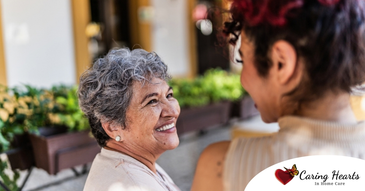 A senior benefits from healthy aging at home